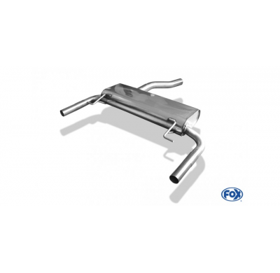 Escape FOX Renault Clio III B Sport reestyling escape final cross exit duplex without tail pipes (for the original tail pipes)