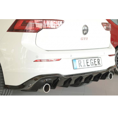 Difusor trasero trasero Rieger - Golf 8 VW Golf 8 GTI: 08.20- | 5- Fox exhaust