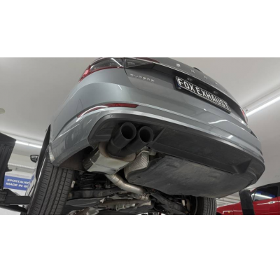 Skoda Superb 3V 4x4 (3T) Silenciador final - 2x90 Typ 25 negro Fox exhaust