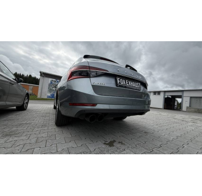 Skoda Superb 3V 4x4 (3T) Silenciador final - 2x90 Typ 25 negro Fox exhaust