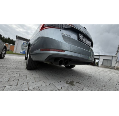 Skoda Superb 3V 4x4 (3T) Silenciador final - 2x90 Typ 25 negro Fox exhaust