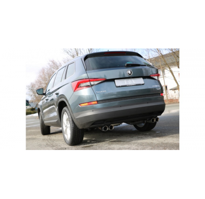 Escape FOX VW Tiguan II Diesel - 4motion Escape final Duplex - 2x80 25 dch/izq - tailpipes under the bumper