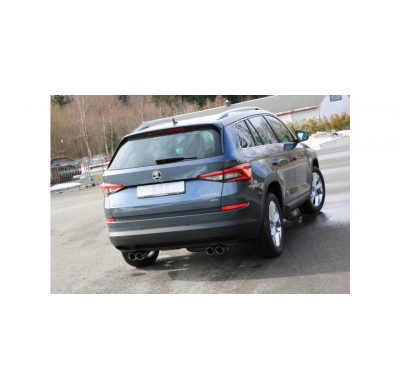 Escape FOX VW Tiguan II Diesel - 4motion Escape final Duplex - 2x80 25 dch/izq - tailpipes under the bumper