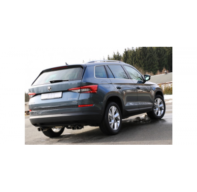 Escape FOX VW Tiguan II Diesel - 4motion Escape final Duplex - 2x80 25 dch/izq - tailpipes under the bumper