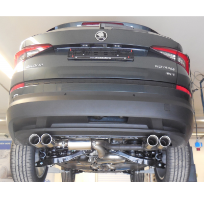 Escape FOX VW Tiguan II Diesel - 4motion Escape final Duplex - 2x80 25 dch/izq - tailpipes under the bumper