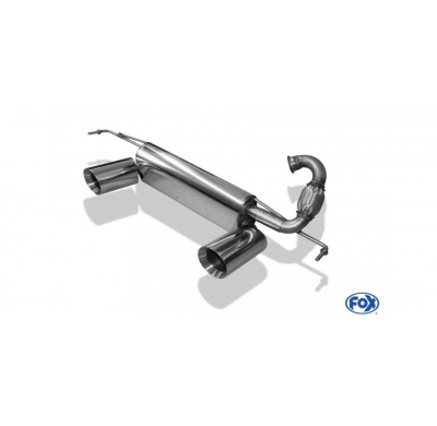 Escape FOX Smart Forfour 453 with Brabus bumper Escape Final Duplex - 1x100 Typ 25 dch/izq