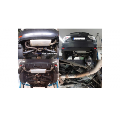 Subaru Impreza - GR - Escape trasero FOX AWD salida cruzada derecha / izquierda - 115x85 tipo 32 derecha / izquierda