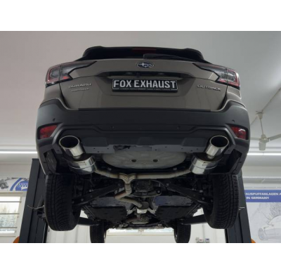 Subaru Outback BT con inserto trasero negro mate Silenciador trasero Fox exhaust
