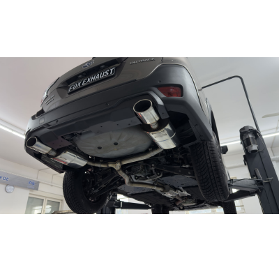 Subaru Outback BT con inserto trasero negro mate Silenciador trasero Fox exhaust