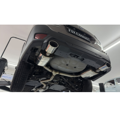 Subaru Outback BT con inserto trasero negro mate Silenciador trasero Fox exhaust