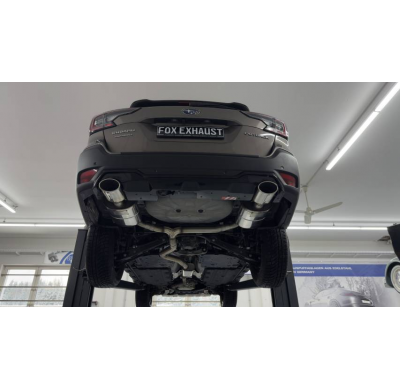 Subaru Outback BT con inserto trasero negro brillante Silenciador trasero Fox exhaust