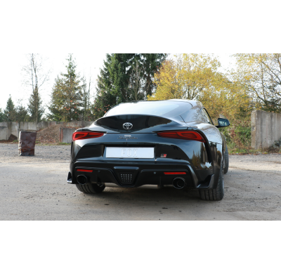 FOX Escape trasero salida cruzada derecha / izquierda - 1x114 tipo 25 esmaltada en negro Toyota Supra JTSC Año: 3,0l 250kW