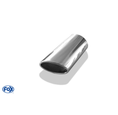 Cola de escape para soldar 38 - right 160x90 mm / lenght: 300 mm - oval 1x slant to the right side / laterally rolled / without