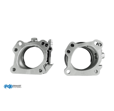 Juego de abrazaderas en V para tubo en Y de 76 mm para K04 y K06 Lader Con Fox exhaust