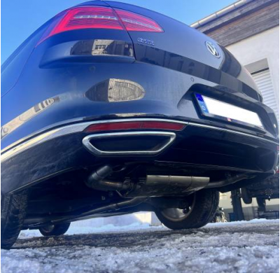 Silenciador final para VW Passat B8 GTE - tubos de escape invisibles Fox exhaust