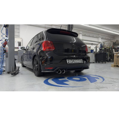 Silenciador trasero VW Polo 6R - 2x90 Tipo 25 , compatible con el parachoques original VW Polo 6R GTI. Fox exhaust