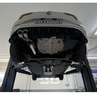 VW Polo AW Facelift silenciador final y delantero - 2x90 tipo 25 Fox exhaust