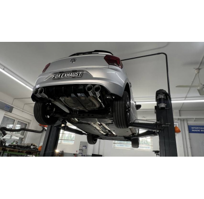 VW Polo AW1 incl . Facelift silenciador final derecho/izquierdo - 2x100 Fox exhaust