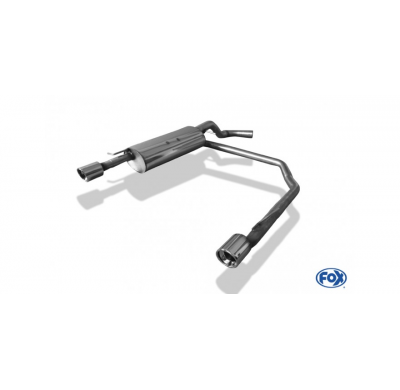 Escape FOX VW Golf IV 1J escape final salida duplex Ø63,5mm - 1x90 17 duplex R32 Design