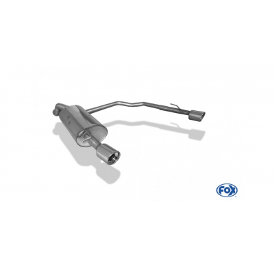 Escape FOX VW Golf IV 1J escape final salida duplex Ø63,5mm - 1x90 17 duplex R32 Design