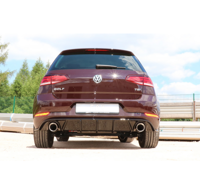 Escape FOX VW Golf VII - suspension trasera independiente - reestyling - black escape final duplex - 1x100 type 25 duplex incl.