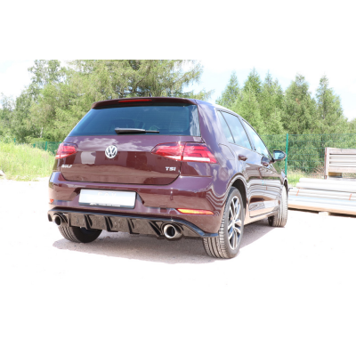 Escape FOX VW Golf VII - suspension trasera independiente - reestyling - black escape final duplex - 1x100 type 25 duplex incl.