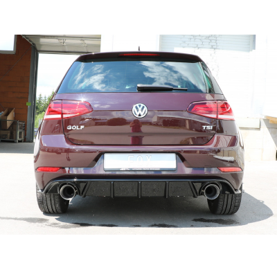 Escape FOX VW Golf VII - suspension trasera independiente - reestyling - black escape final duplex - 1x114 type 25 duplex incl.