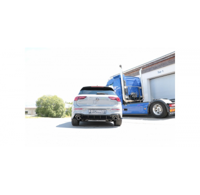 VW Golf VIII GTE con silenciador Einsatz schwarz final derecho/izquierdo - 1x100 tipo 25 derecho/izquierdo incl. Rieger-inser pi