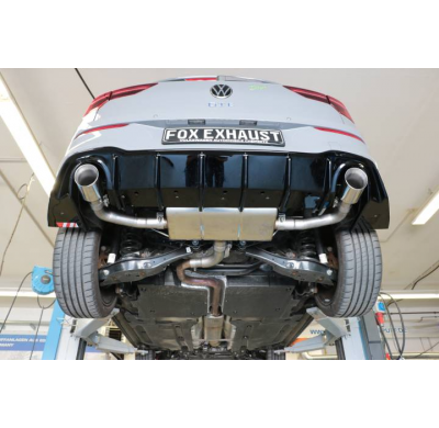 Silenciador final derecho/izquierdo para VW Golf VIII GTE - 1x100 tipo 25 r Fox exhaust
