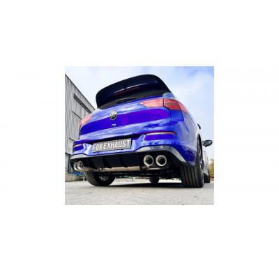 Escape trasero deportivo VW Golf 8 R medio sistema de OPF - 2x100 tipo 25 derecho/izquierdo con interior perforado