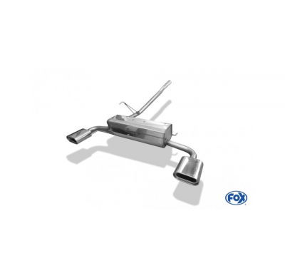 Escape FOX VW bus T4 Syncro escape final cross salida duplex incl. tubo conexion with holder - 160x80 53 duplex