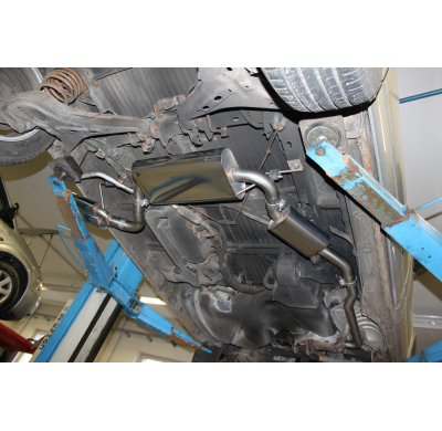 Escape FOX VW T4 Bus/ Transporter/Multivan/Caravelle Sidepipe system with final and escape delantero, exit on the drivers side -