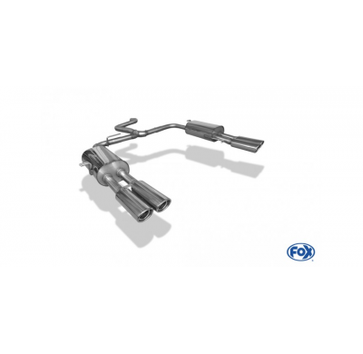 VW Bus T5 / T6 4motion Escape trasero FOX salida derecha / izquierda - 2x88x74 tipo 32 derecha / izquierda