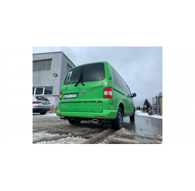 VW Bus T5 / T6 4motion Escape trasero FOX salida derecha / izquierda - 160x80 tipo 53 derecha / izquierda