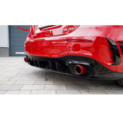 Tubos De Escape De Carbono De 90 Mm Para Atornillar Friedrich Mercedes W177 A-Klasse  Desde Año: 12/2018 A35 Amg 4matic 225kw