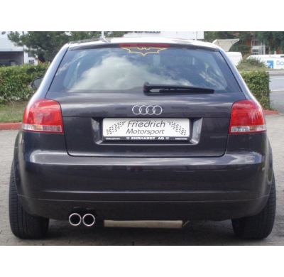 Sistema De Catback Racing De 63,5 Mm Friedrich Audi A3 8p 2wd  Desde Año: 2003  1.6l 75kw / 1.6l Fsi 85kw / 1.6l Tdi 66/77kw / 1