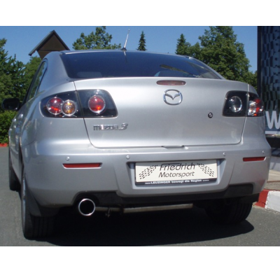 Sistema De Catback De 63,5 Mm Friedrich Mazda 3 (Bk) Sedan  Año: 2003-2009  1.4l Mzr 62kw / 1.6l Mzr 77kw / 1.6l Mz-Cd 80/81kw /