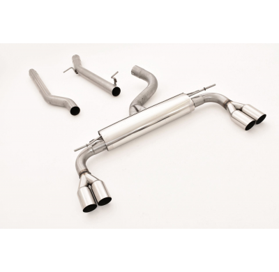 Catback-System De 76 Mm Con Salida De Escape Izquierdo Y Derecho Friedrich Audi A3 8v 3-Puertas Quattro  Desde Año: 2012  2.0l T