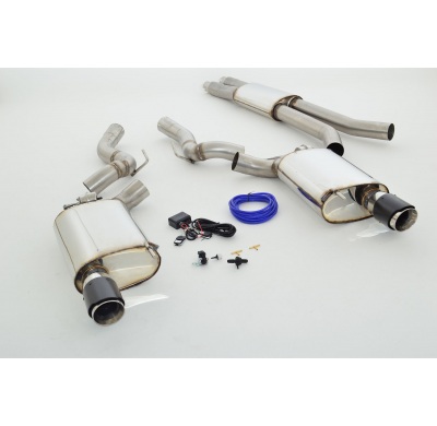 Sistema De Catback De 76 Mm Con Salida De Escape Izquierdo Y Derecho Con Control De Solapa Friedrich Ford Mustang Vi Coupe  Desd