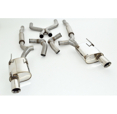 Catback-System De 76 Mm Con Salida De Escape Izquierdo Y Derecho Friedrich Ford Mustang V Facelift (S197) Coupe & Cabrio  Año: 2