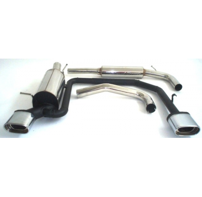 Sistema De Catback De 63,5 Mm Con Salida De Escape Izquierdo Y Derecho Friedrich Vw Polo 9n3  Año: 04/2005-2009 Hatchback  1.2l