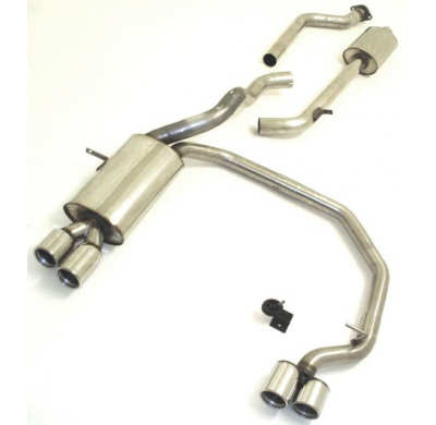 Sistema De Catback De 63,5 Mm Con Salida De Escape Izquierdo Y Derecho Friedrich Renault Clio Iii  Desde Año: 2005 Hatchback  1.