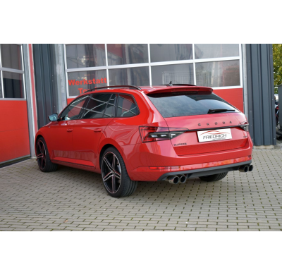 Catback-System De 76 Mm Con Salida De Escape Izquierdo Y Derecho Friedrich Skoda Superb 3v (3t)  Desde Año: 11/2018 Sedan & Comb