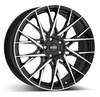 Llanta DOTZ Fuji dark  18 X 8,00 Negro/ Pulido