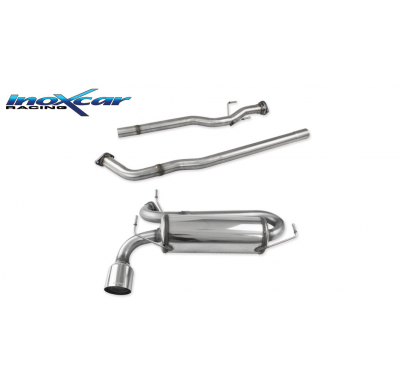 Tubo central directo+ Escape trasero 1X100 RACING Ø 55 NISSAN JUKE 1.6 Turbo 4WD (190CV) 2011-- SIN homologacion Inoxcar