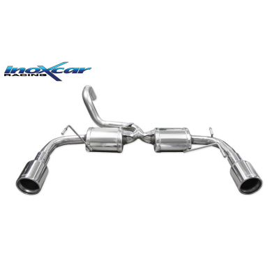 Escape trasero doble 1X102 Salida Izq. + Dcha. ABARTH 595 1.4 TURBO T-JET (160CV) 2012--  SIN homologacion Inoxcar