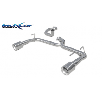 Escape trasero sin silenciador 1X102 Salida Izq. + Dcha. ABARTH 695 TRIBUTO FERRARI (180CV) 2009--  Ø 48 SIN homologacion Inoxca