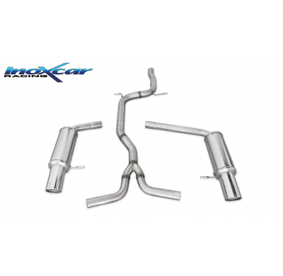 Tubo central directo + Escape trasero 1X100 X-RACE Salida Izq. + Dcha. AUDI A4 (Type B8) S4 AVANT 3.0 TFSI (333CV) 2009-- SIN ho