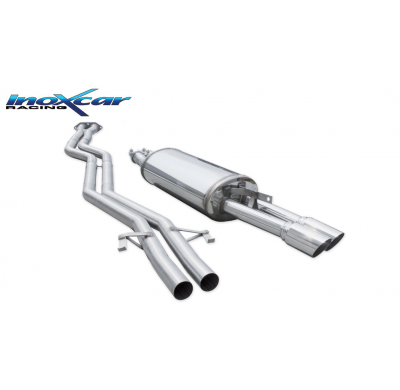 Tubo de sustitución del catalizador + Tubo central directo + Escape trasero 2X70 RACING BMW E30 M3 --1992 SIN homologacion Inoxc