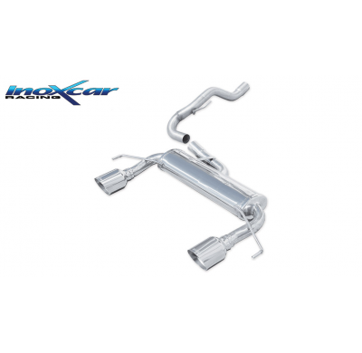 Escape trasero deportivo 1X102 RACING Salida Izq. + Dcha. OPEL CORSA D OPC 1.6T Nurburgring (210CV) 2012-- Ø 54,5 CON Homolo